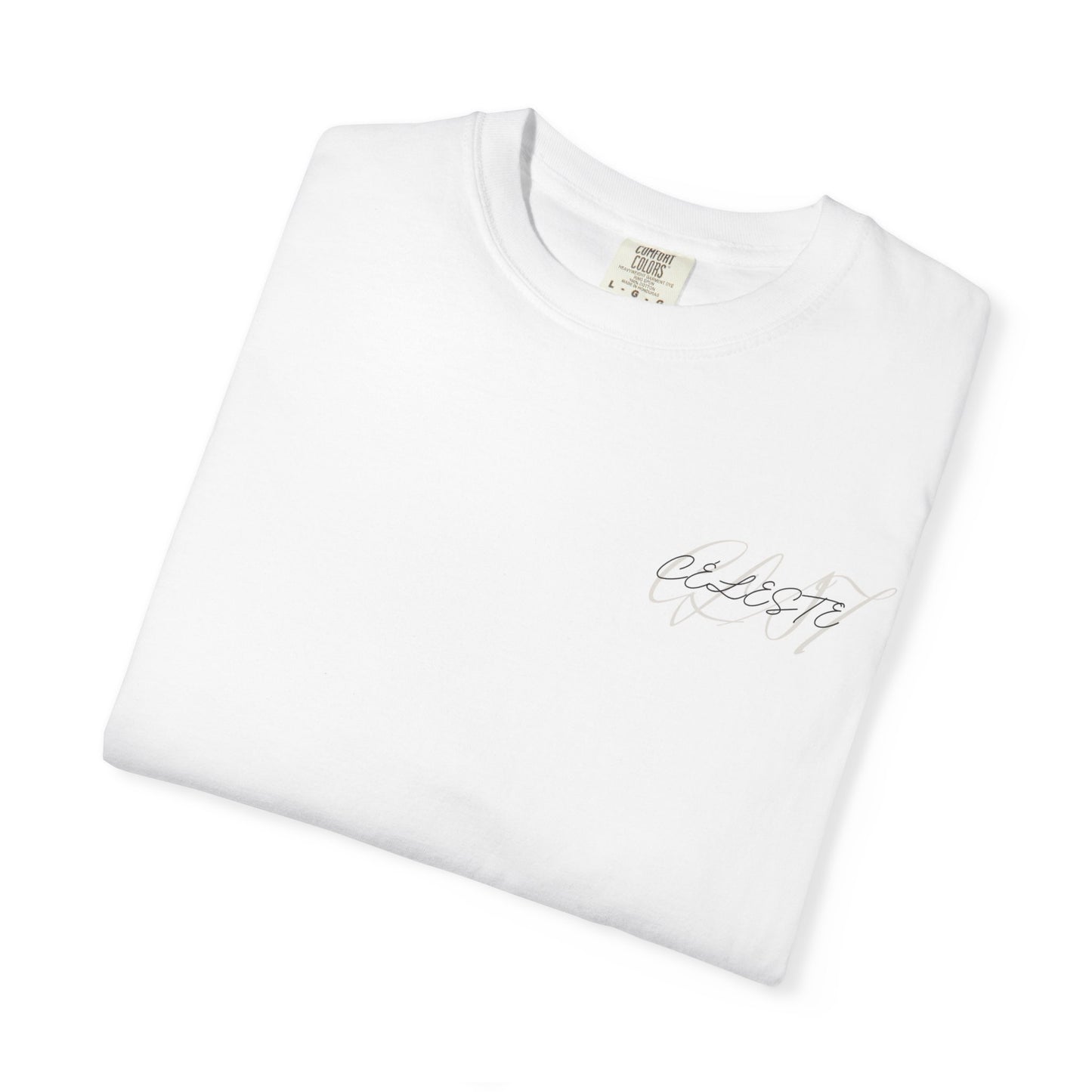 Unisex Garment-Dyed T-Shirt with Elegant Script Design