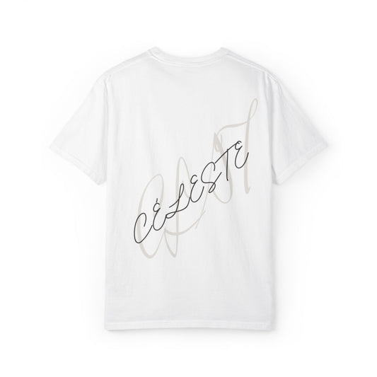 Unisex Garment-Dyed T-Shirt with Elegant Script Design